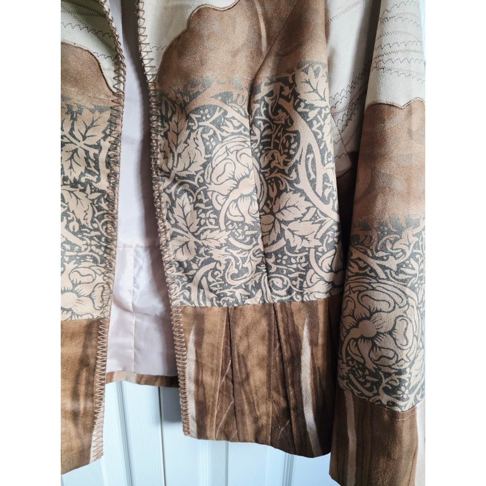 Coldwater Creek Women's Patchwork Embroidered Lea… - image 8